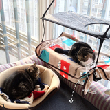 猫咪吊床 吸盘式窗台吊床猫窝猫咪猫爬架 美国k&H宠物猫用品 猫床