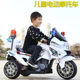 儿童电动三轮双驱动摩托警车男女宝宝玩具小孩超大号3-8岁电瓶车
