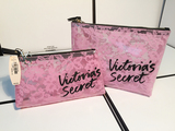VS维多利亚的秘密PVC透明蕾丝大容量防水化妆包收纳包洗漱包包邮