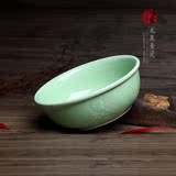 金宏龙泉青瓷碗陶瓷碗家用餐具套装中式大汤碗大号碗面碗餐具玫瑰