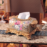 欧式纸巾盒高档复古树脂奢华抽纸盒客厅餐桌创意摆件设家居装饰品