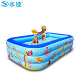 儿童游泳池充气池方形1.1米二环1.3米1.6米1.8米2.5米3米三环加厚