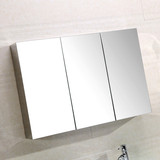 不锈钢卫生间浴室镜柜定制带置物架梳妆镜子镜箱组合吊柜卫浴柜