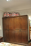 美式欧式实木家具全实木进口白蜡木四门衣柜大衣柜储物柜