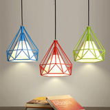 北欧现代简约餐厅吊灯创意三头loft灯具艺术钻石铁艺吧台个性灯饰