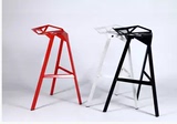 鉄艺瓷砖店休闲椅咖啡厅酒吧高脚椅创意KTV吧櫈三角几何吧台椅子