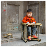 婴儿椅餐椅靠背小凳子纯手工天然环保宝宝椅潮汕传统母子椅竹椅子