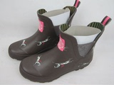 新款马球joules印花短筒雨鞋外贸低帮雨靴男女橡胶平底套鞋现货