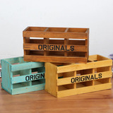 木质收纳盒子桌面收纳长方形木质办公桌面文具遥控器收纳盒首饰盒