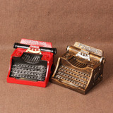 zakka树脂 复古树脂打字机 怀旧文艺 手工做旧模型 工艺品摆件