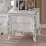 欧式床头柜 美式新古典家具 法式实木简约床头柜 黑色描银 特价