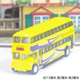仿真迷你伦敦双层巴士旅游露天巴士儿童玩具回力小汽车合金车模型