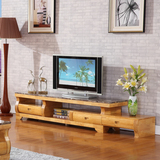实木大理石电视柜可伸缩中式客厅简约现代小户型茶几地柜组合套装