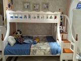 豆丁儿童家具纯实木庄园高低床  地中海风格 xyB09A-S双层床