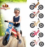 美国Kinderfeets木制平衡滑步车/超人卡通婴幼儿童踏自行学步小车