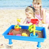 儿童玩沙工具空气粘土盘太空沙盘桌脚可拆装塑料玩具托盘大号沙盘