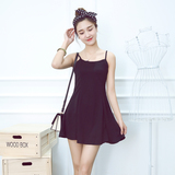 夏季女装韩版修身收腰显瘦黑色吊带裙连衣裙打底裙无袖性感裙子夏