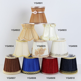 厂家特价 欧式现代水晶蜡烛吊灯壁灯灯罩 圆形波浪布艺灯罩配件
