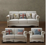 美式乡村布艺沙发现代简约小户型软包沙发单人双人三人沙发定制