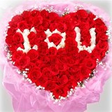 合肥鲜花速递99朵粉红玫瑰花束送女友爱人生日花店同城预定配送