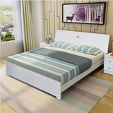 特价包邮现代简约板式床1.8米双人床木质拼接床小户型卧室家具