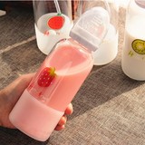 可爱学生奶嘴玻璃杯奶瓶成人女士儿童创意便携水果吸管玻璃水杯子