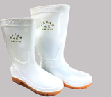 食品卫生白色雨鞋中筒劳保防水男女高筒雨靴防滑长筒厨师水鞋
