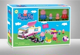 佩佩猪Peppa Pig小猪佩奇乐高式积木野炊野餐汽车过家家亲子玩具