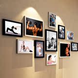 健身房装饰画美体运动会所肌肉男挂画健美照片墙创意组合相框壁画
