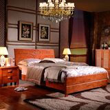 简易木床实木床单人双人床1.2米1.5米橡木床成人床儿童床简约中式