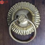 中式门环铜拉手兽头大门环大门纯铜装饰兽头仿古拉手实木大门门钹