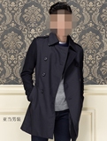 鸟家男装2015新款外套 男士风衣韩版修身中长款80712355105剪标