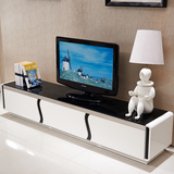 钢化玻璃电视柜简约现代组合时尚伸缩欧式小户型客厅电视柜储物柜