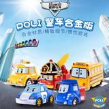 银辉 韩国变形警车珀利机器人POLI玩具车动漫儿童玩具合金车套装