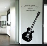 吉他贴画音乐学校乐器琴行舞蹈教室客厅卧室玄关玻璃橱窗装饰墙贴