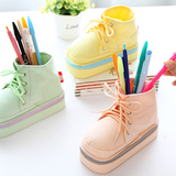 韩国创意马丁靴文具盒 多功能男女小学生笔盒帆布笔袋桌面笔筒