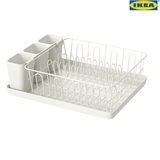 IKEA北京宜家代购 瓦瑞拉 餐具滤干架 白色 沥水篮收纳架碗筷盘