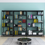 现代简约简易学生创意落地钢木书架书柜置物架办公室自由组合特价