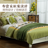新古典床笠式样板房床品家具卖场8件套剌绣棉高档样板间床上用品