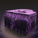 猛士三角钢琴罩高档冰丝绒奢华欧式防尘全罩红色紫色私人高端定制