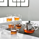 加厚玻璃茶具花茶壶套装整套不锈钢过滤红茶花草功夫耐高温双层杯
