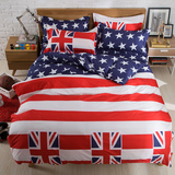 欧美英伦风美国国旗1.2/1.5米三3/四4件套1.8/2m学生宿舍被套床单