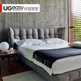 优居宜室布艺床现代简约1.5米1.8双人床创意北欧小户型软床可拆洗