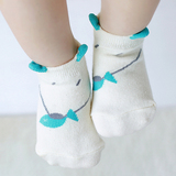 宝宝防滑地板袜子幼儿纯棉船袜0-1-3岁卡通春秋婴儿袜夏季儿童款