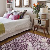 加鼎 土耳其进口地毯卧室长方形床边时尚现代紫色简约欧式吸尘