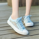 韩国小白鞋女系带韩版平底板鞋运动鞋球鞋明星同款休闲鞋单鞋夏季
