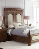 美式新古典全实木法式卧房家具皇帝软包高靠背平板双人床婚床定制
