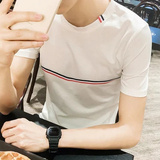 韩版夏季新款T恤男半袖S码日系学生修身短袖体恤休闲潮流青年薄款
