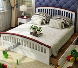 宜家实木床1.8双人床1.5松木现代简约1.2儿童床单人床储物床拖床