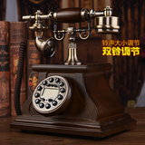 高档实木欧式仿古电话机家用客厅时尚创意座机美式复古老中式电话